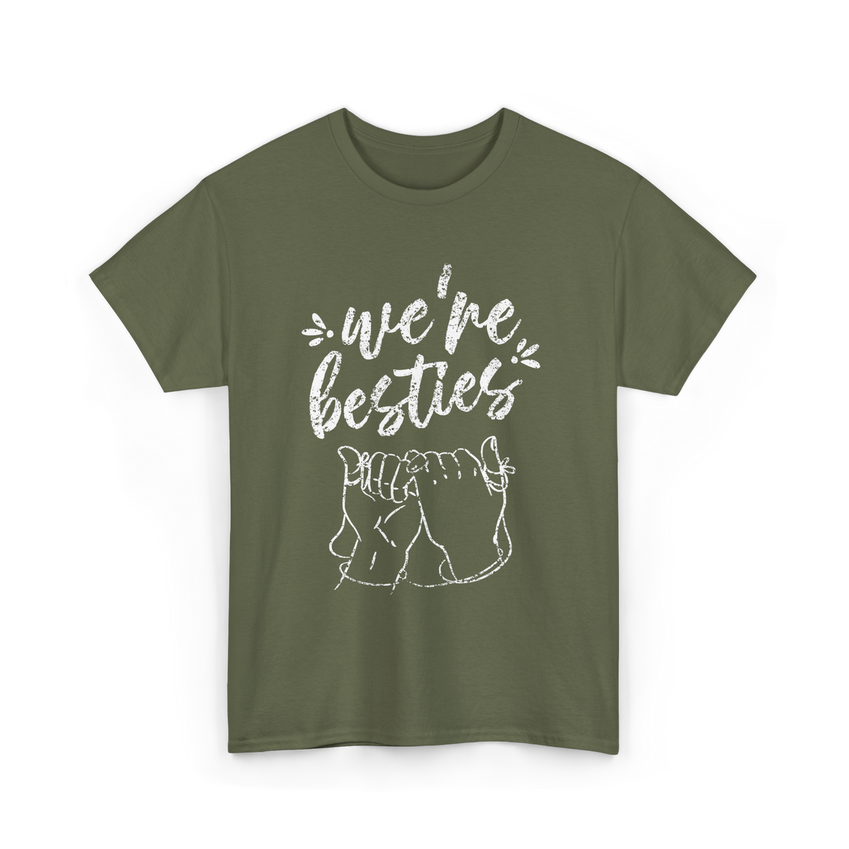 we're besties friendship best friend T-Shirt - Military Green