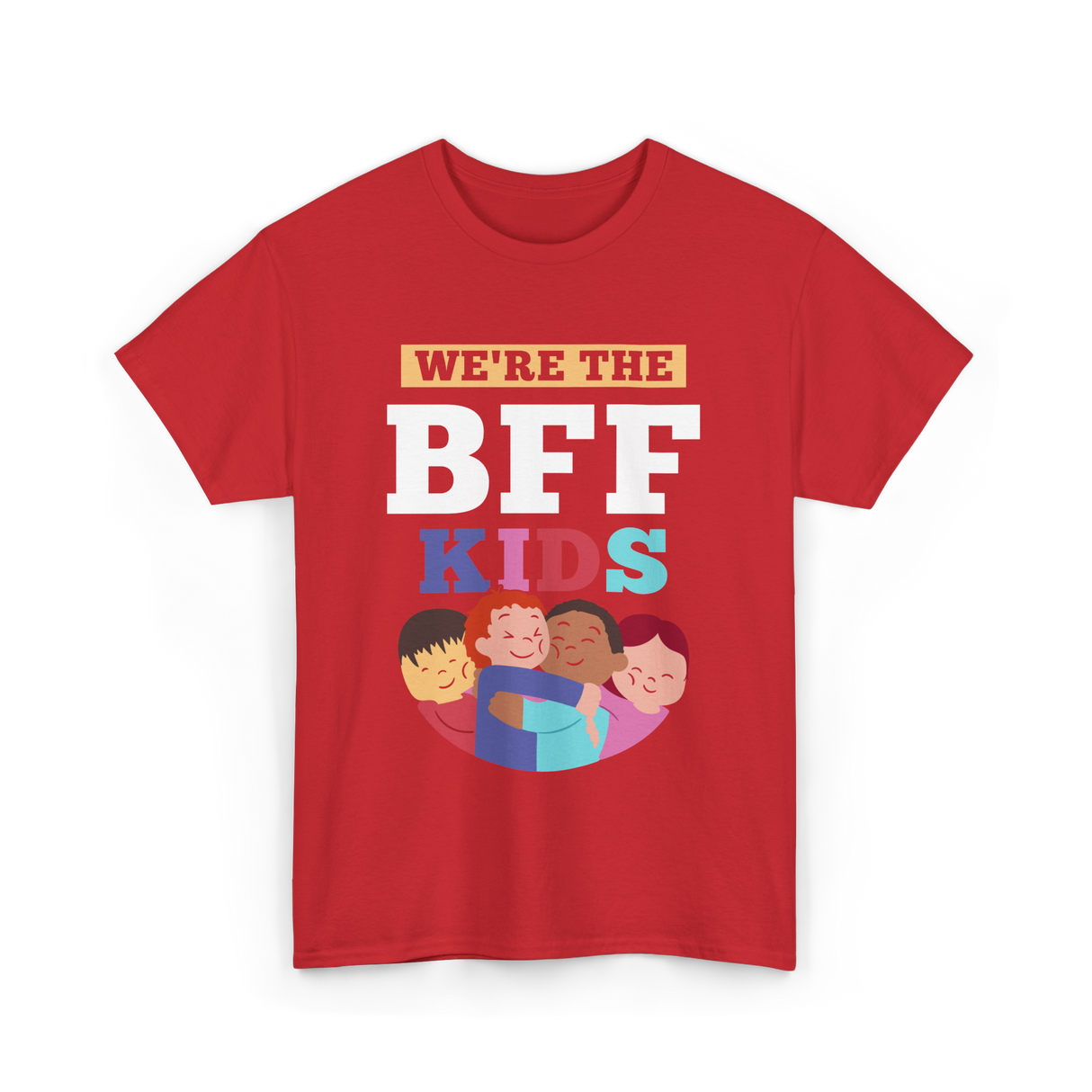 We'Re The Bff Kids Friendship T-Shirt - Red