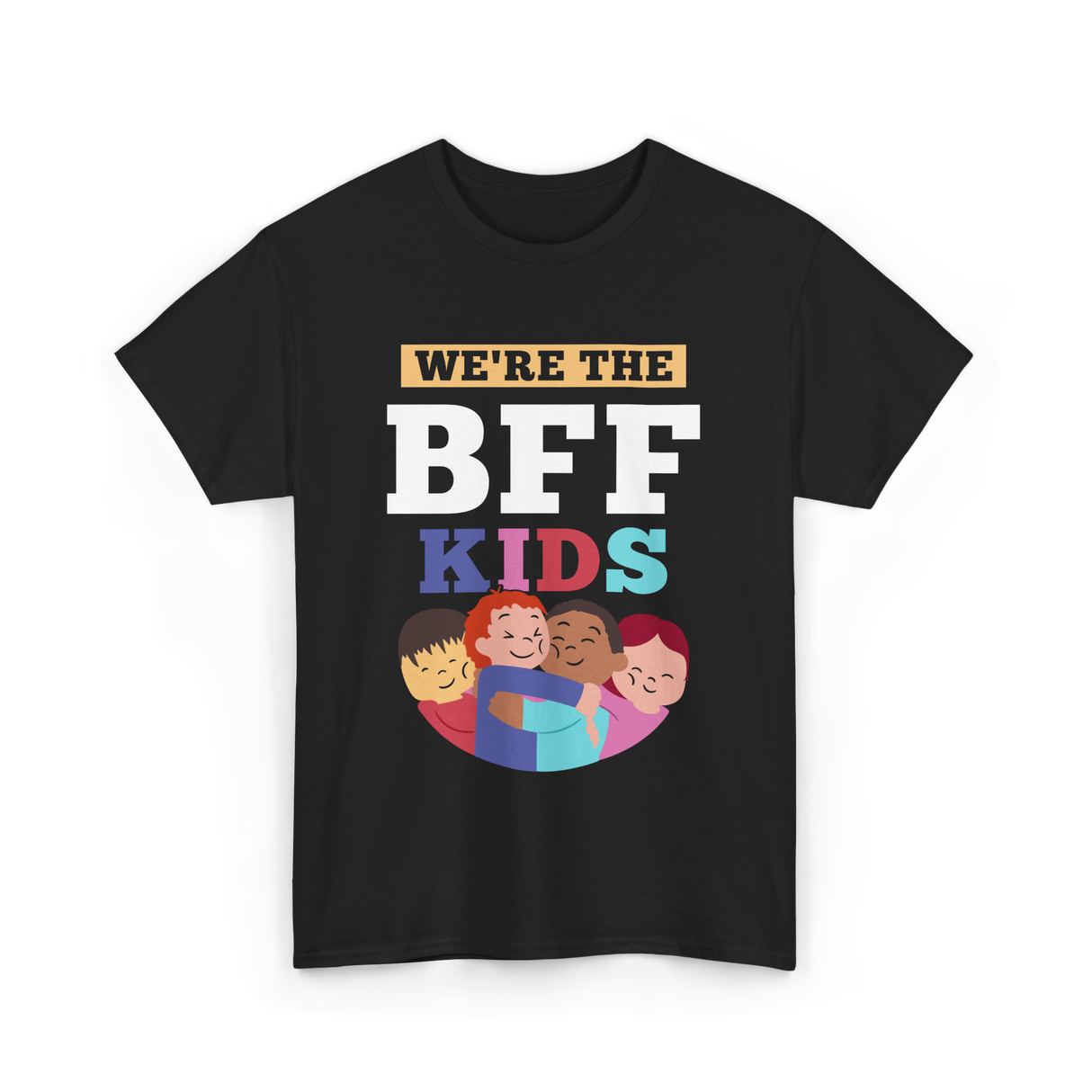 We'Re The Bff Kids Friendship T-Shirt - Black
