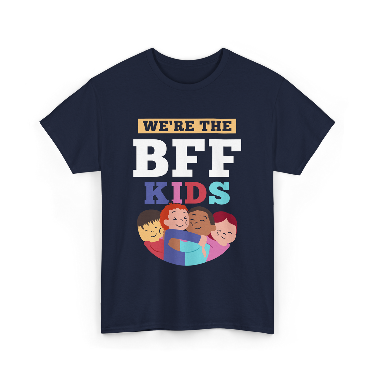 We'Re The Bff Kids Friendship T-Shirt - Navy