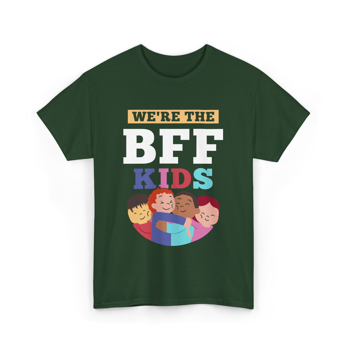 We'Re The Bff Kids Friendship T-Shirt - Forest Green