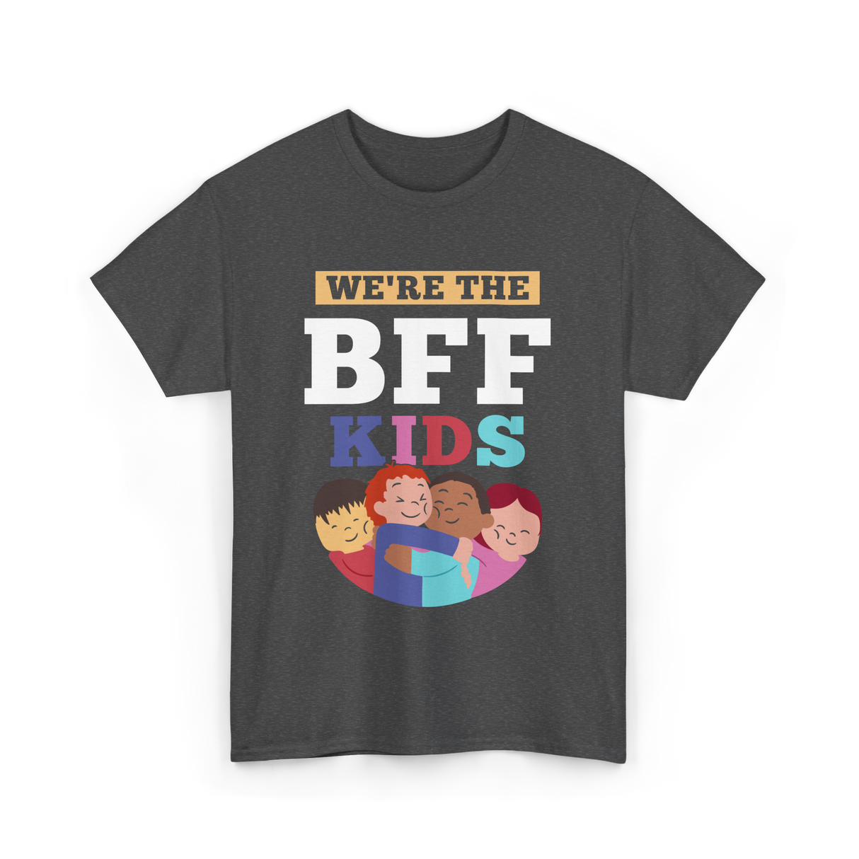 We'Re The Bff Kids Friendship T-Shirt - Dark Heather