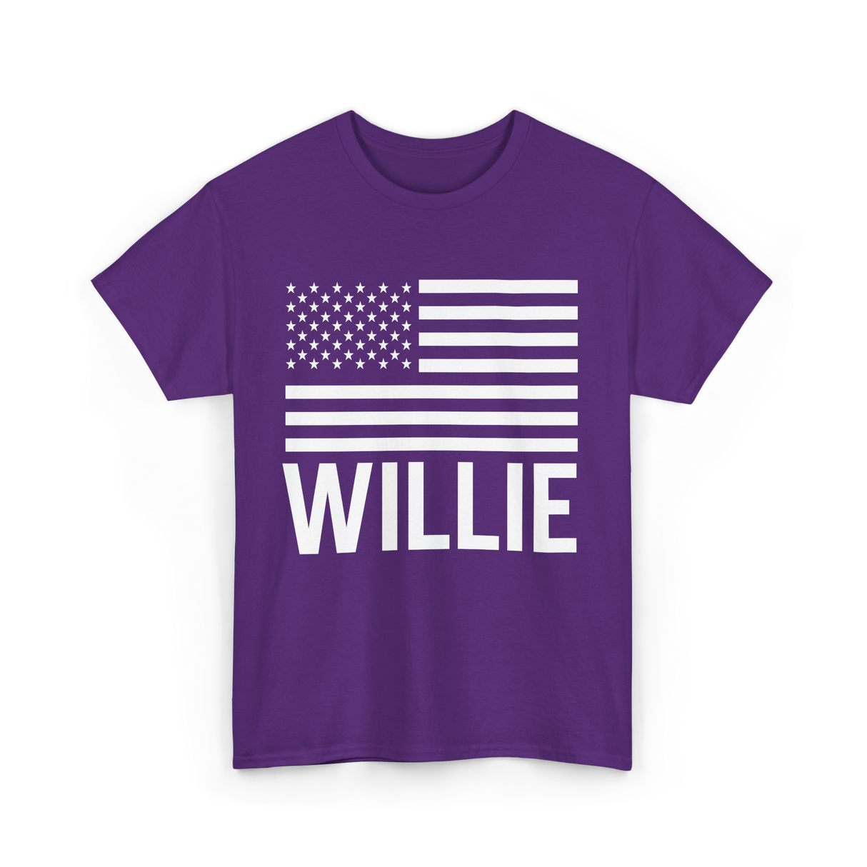 Willie Personalized Name Usa T-Shirt - Purple