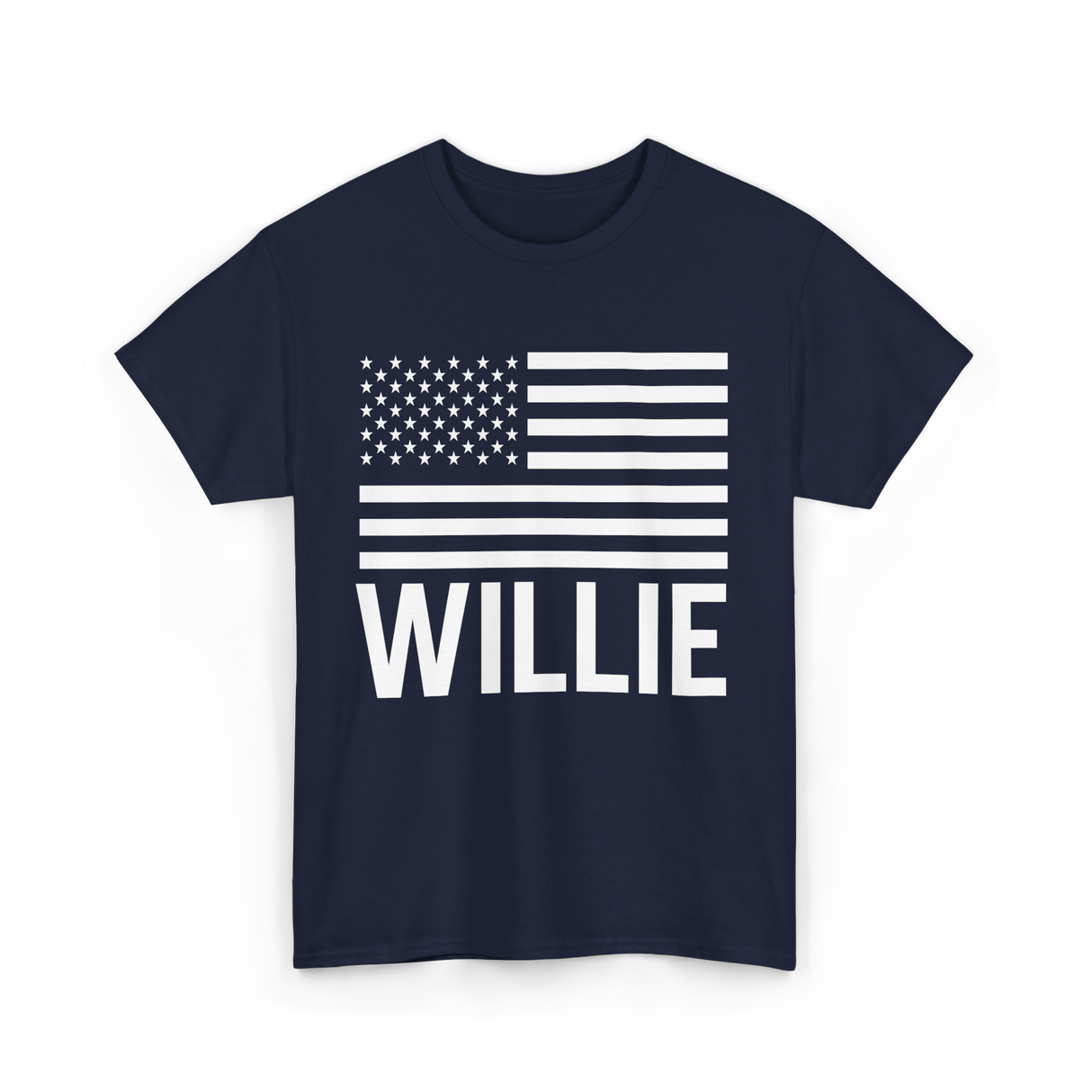 Willie Personalized Name Usa T-Shirt - Navy