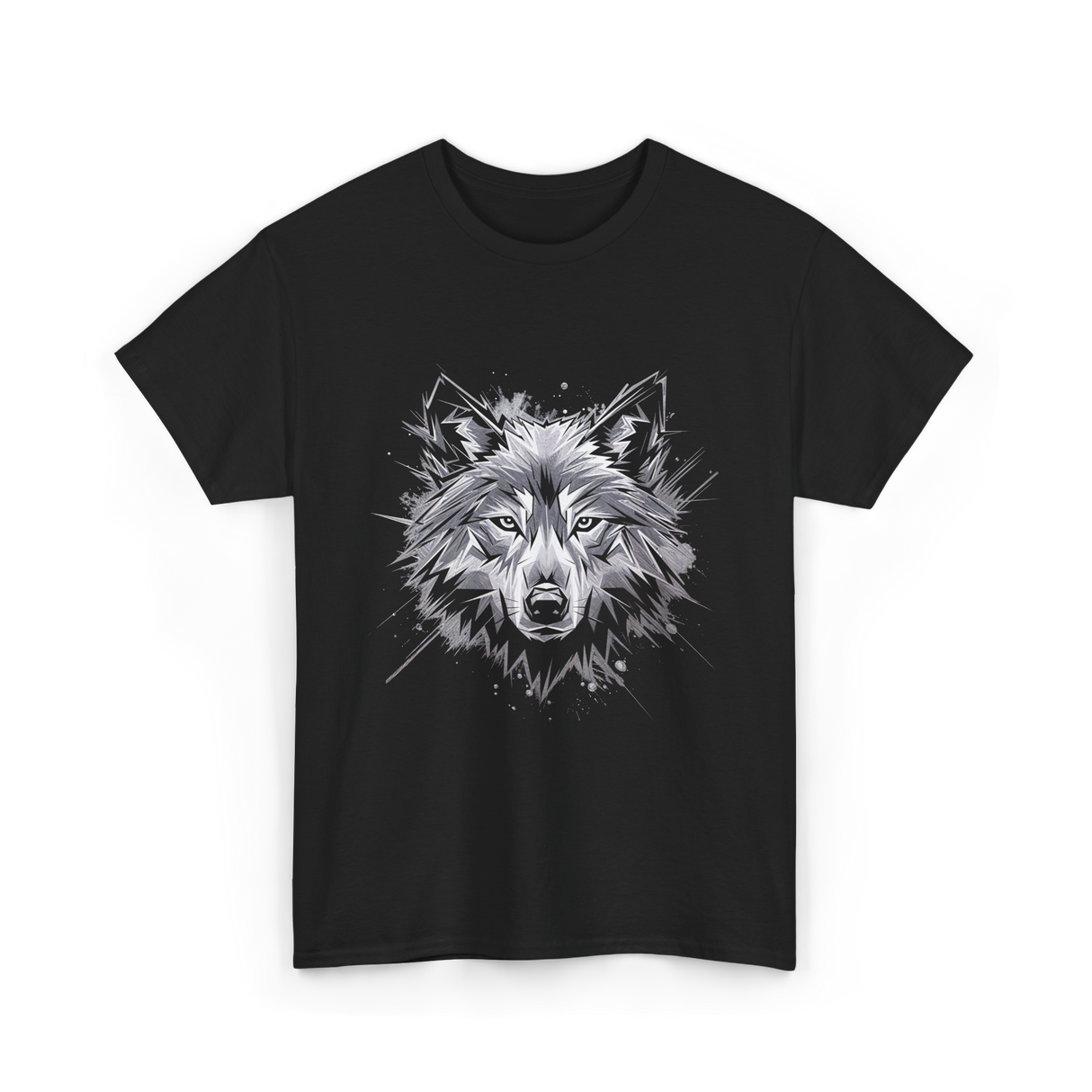 Wolf Art Animal Lover Wolf T-Shirt - Black