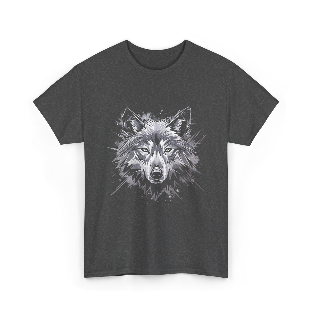Wolf Art Animal Lover Wolf T-Shirt - Dark Heather