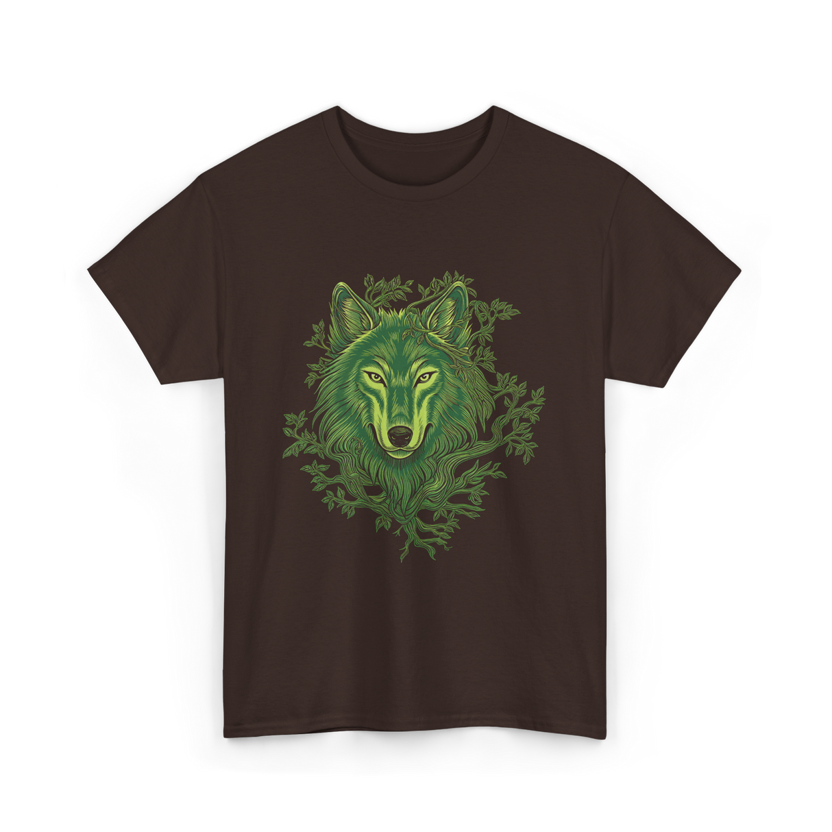 Wolf Wildlife Lover Predator T-Shirt - Dark Chocolate