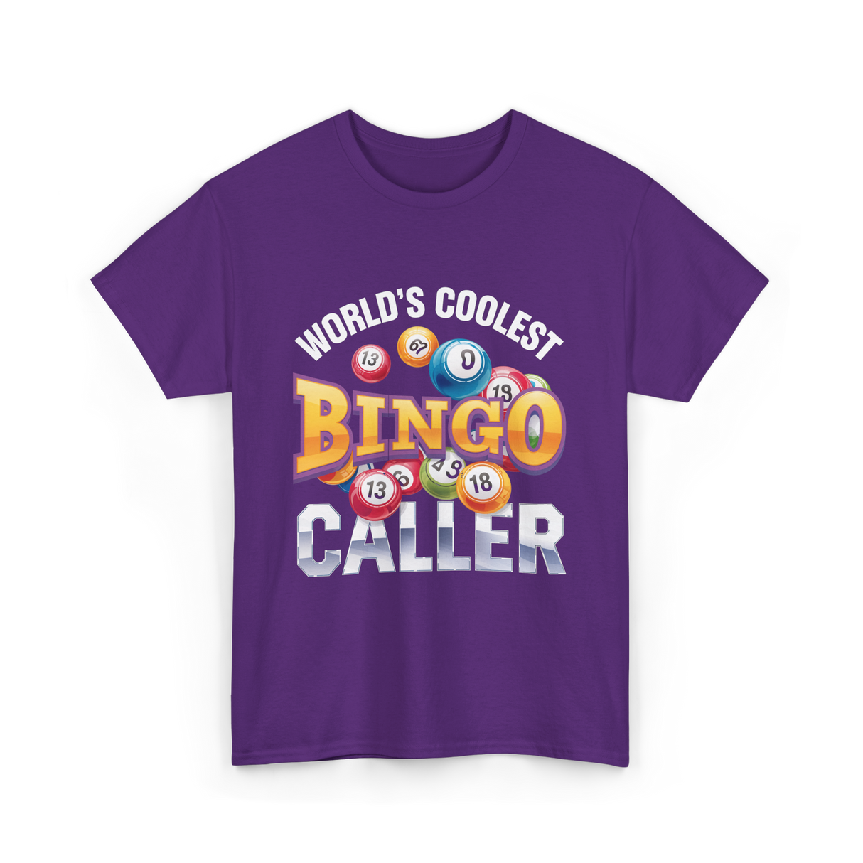 World's Coolest Bingo Caller Bingo T-Shirt - Purple