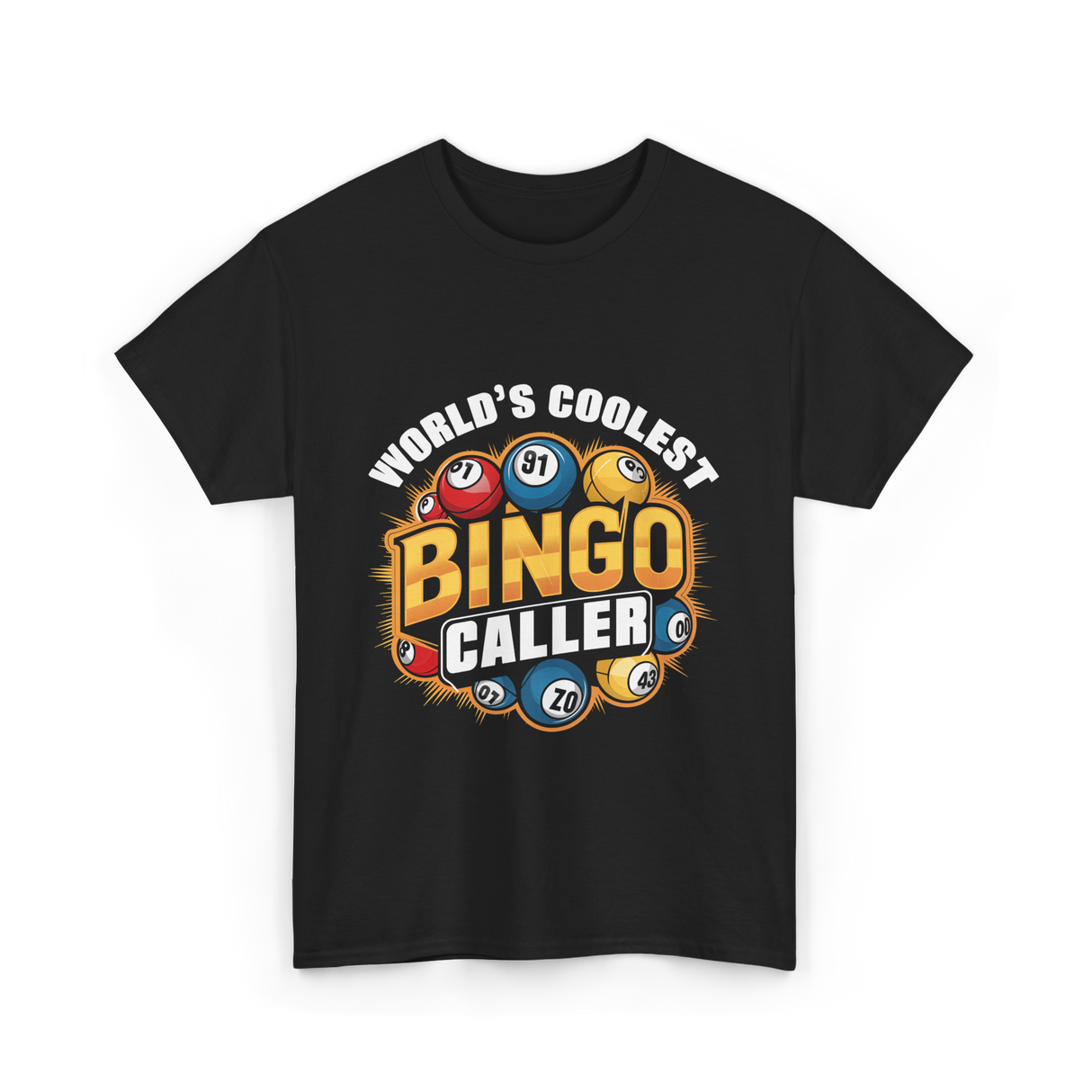 World's Coolest Bingo Caller Bingo T-Shirt - Black