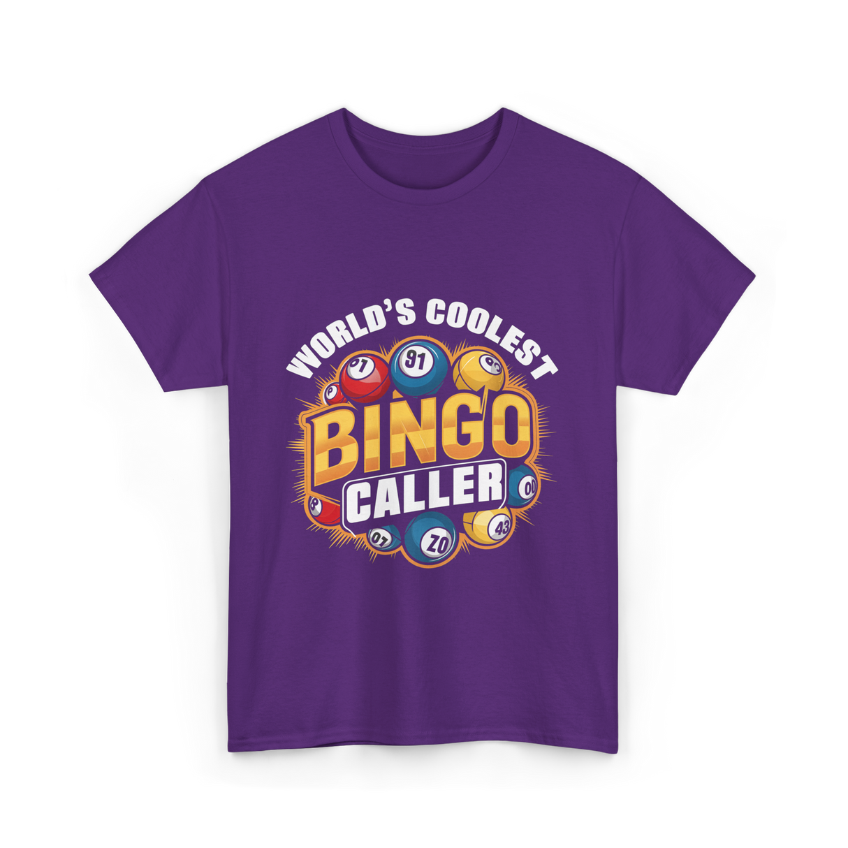 World's Coolest Bingo Caller Bingo T-Shirt - Purple