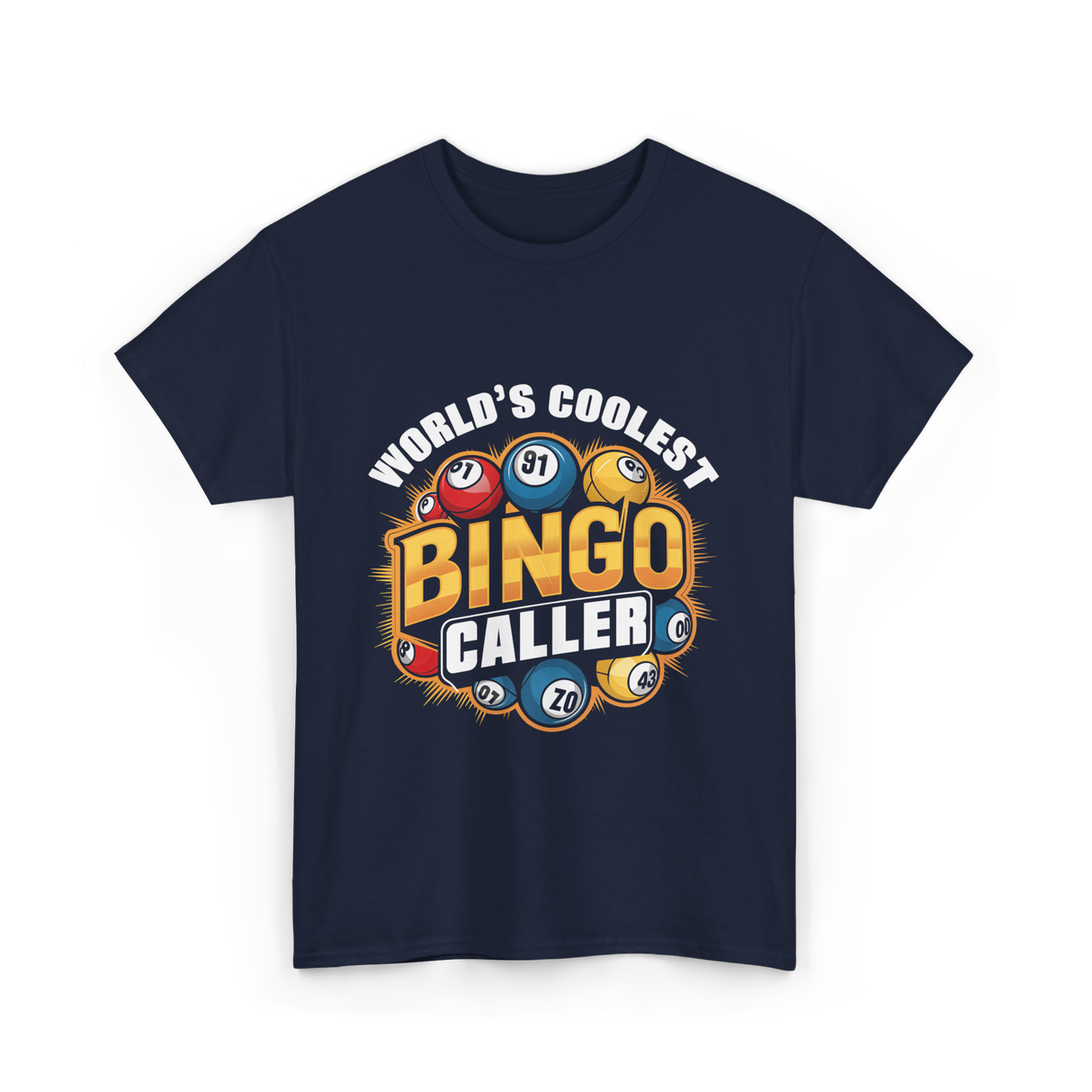 World's Coolest Bingo Caller Bingo T-Shirt - Navy