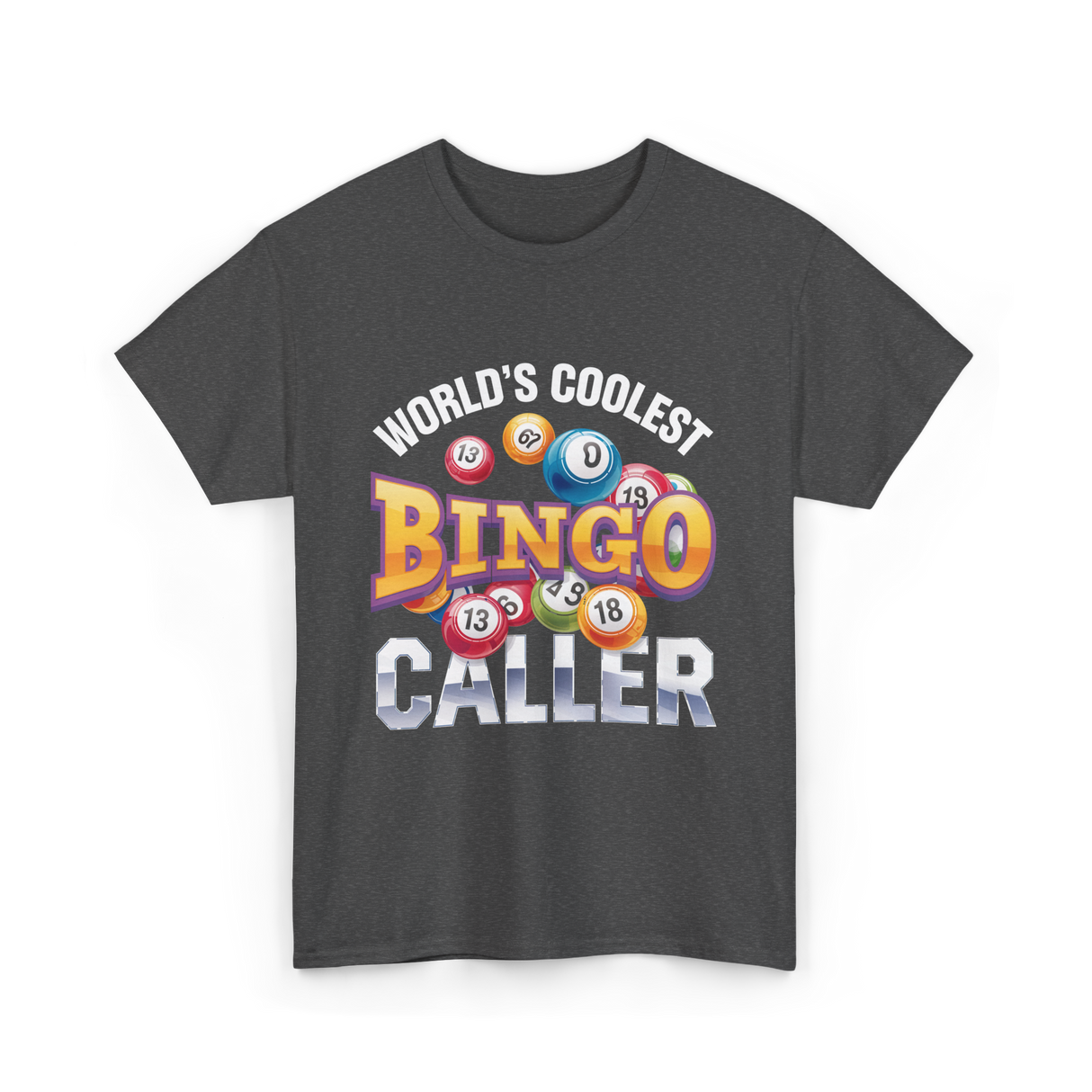 World's Coolest Bingo Caller Bingo T-Shirt - Dark Heather