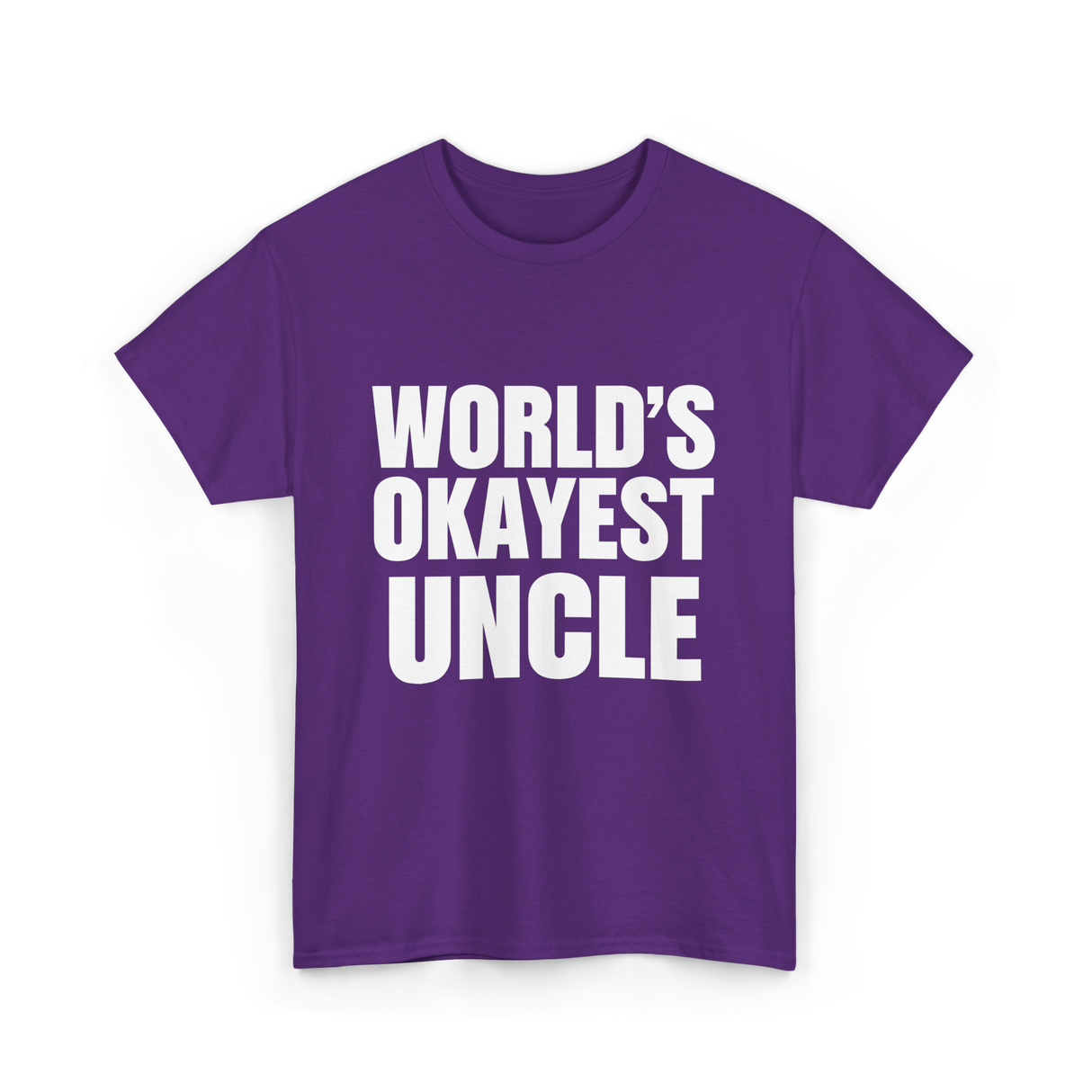 World's Okayest Uncle T-Shirt - Purple