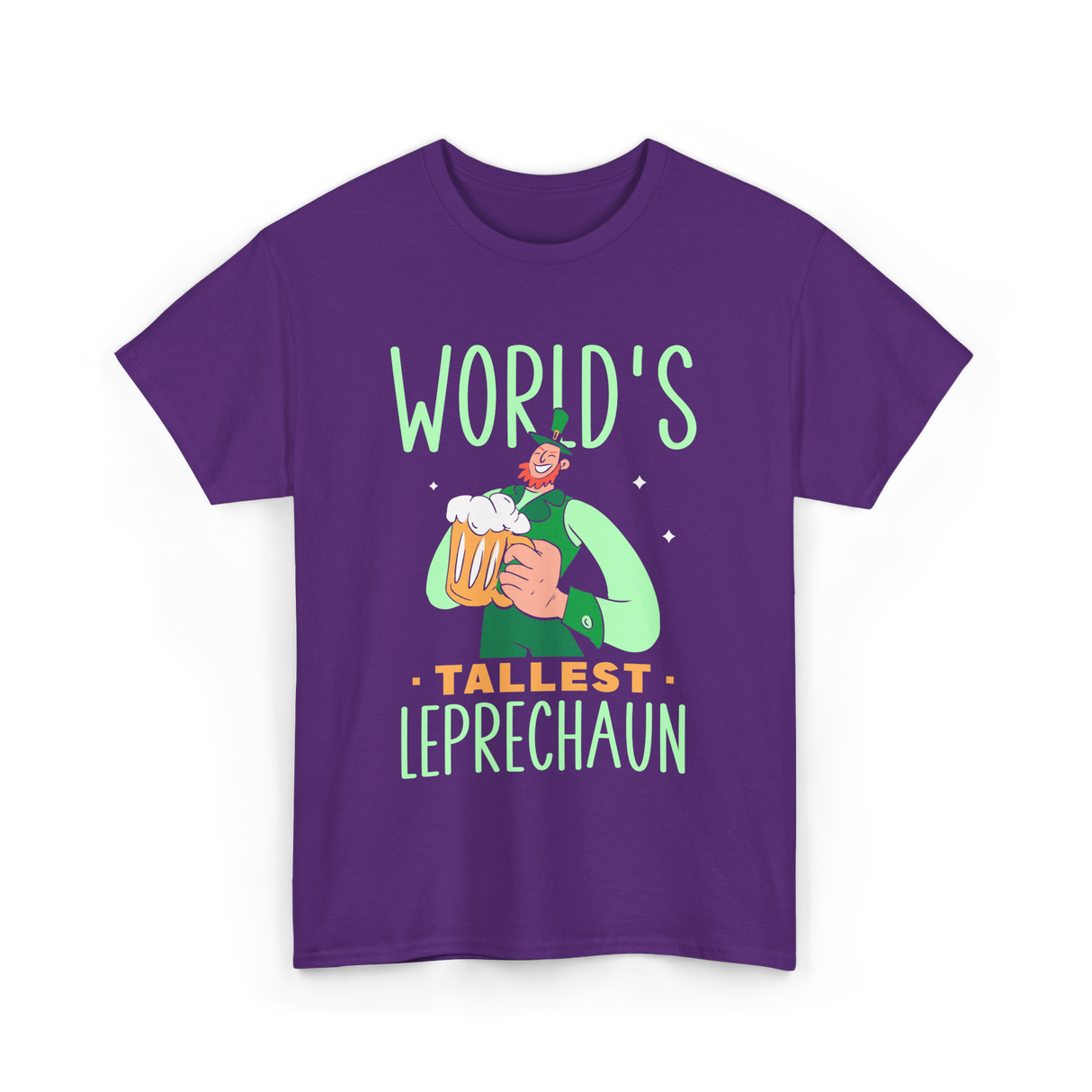 World's Tallest Leprechaun Irish T-Shirt - Purple