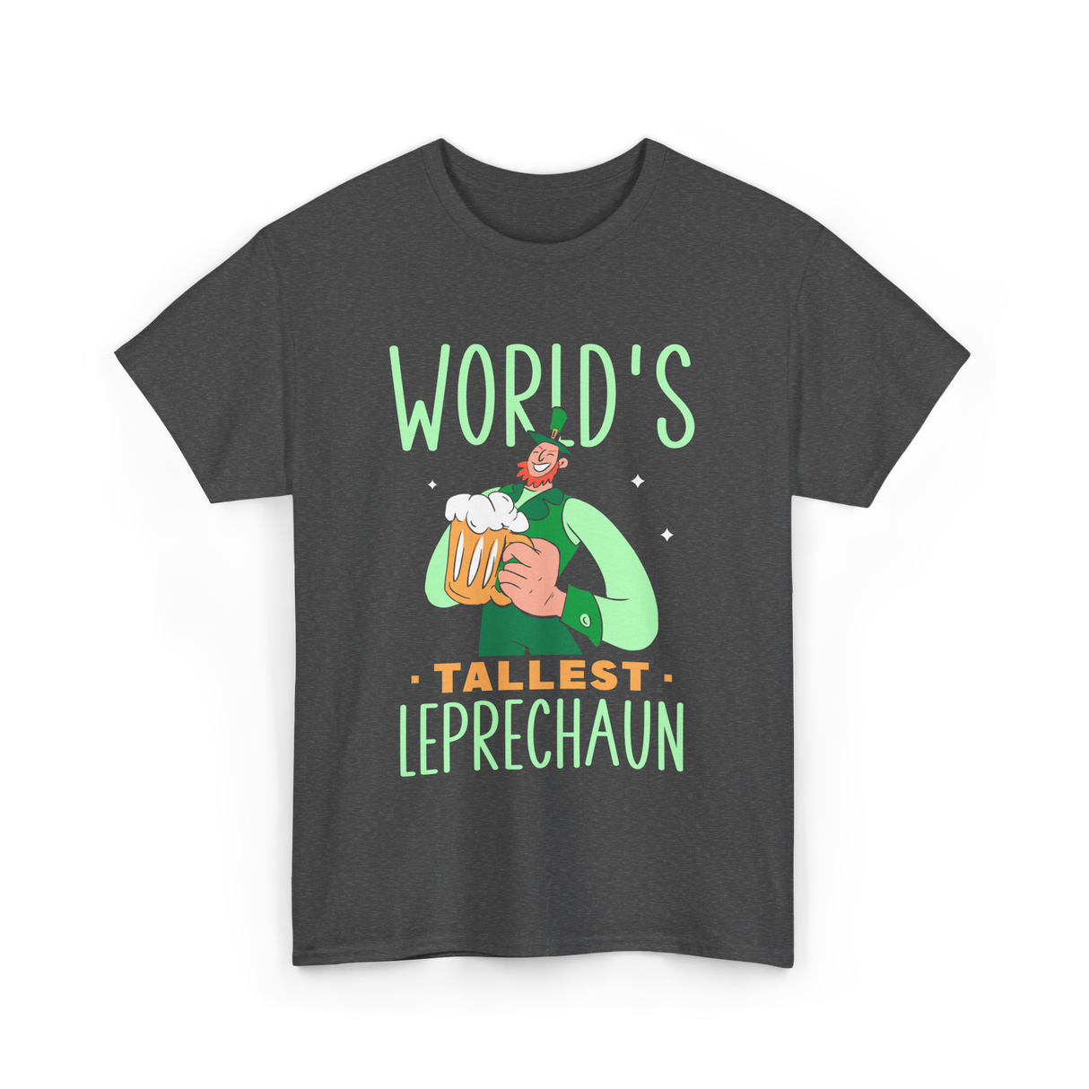 World's Tallest Leprechaun Irish T-Shirt - Dark Heather