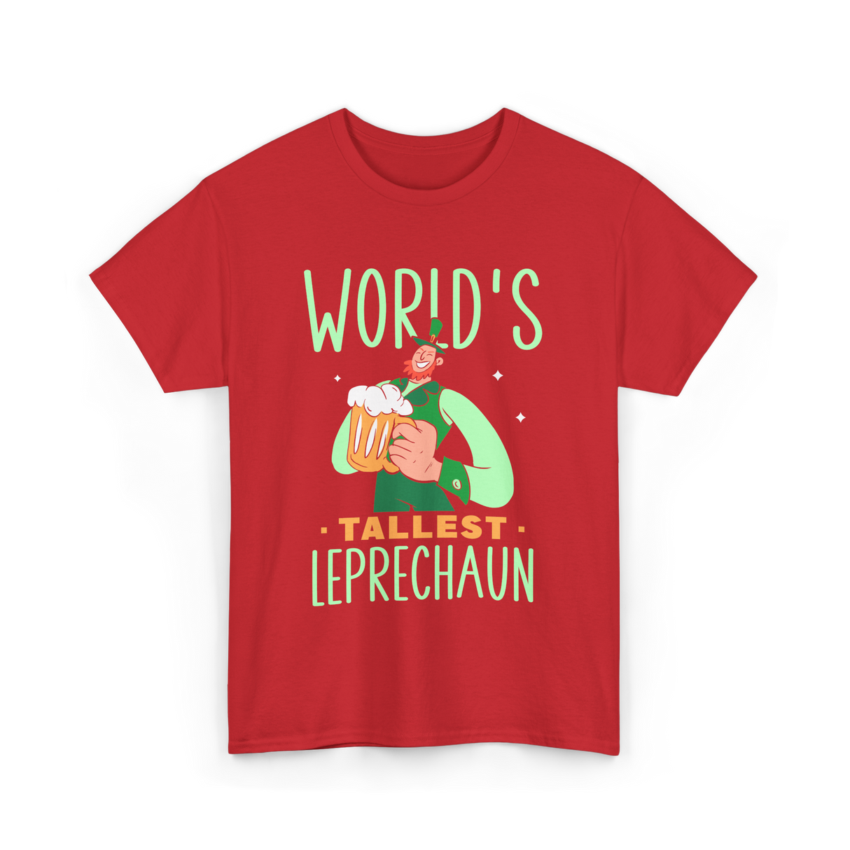 World's Tallest Leprechaun Irish T-Shirt - Red