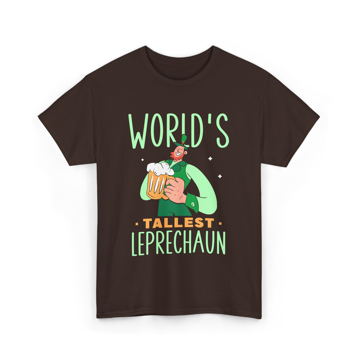 World's Tallest Leprechaun Irish T-Shirt - Dark Chocolate