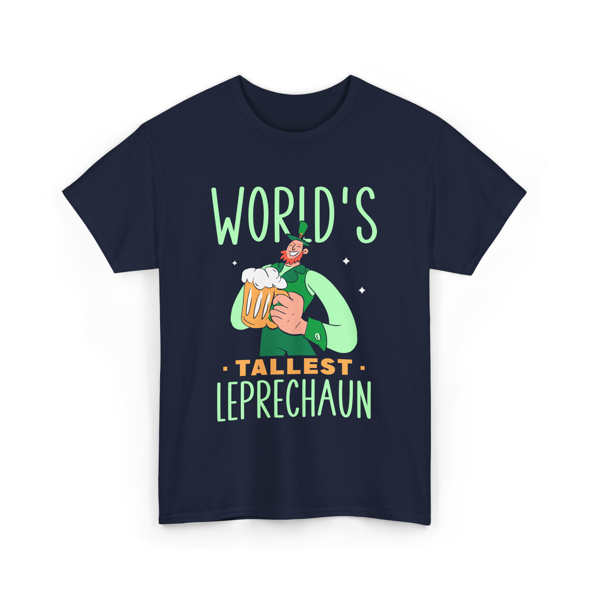 World's Tallest Leprechaun Irish T-Shirt - Navy