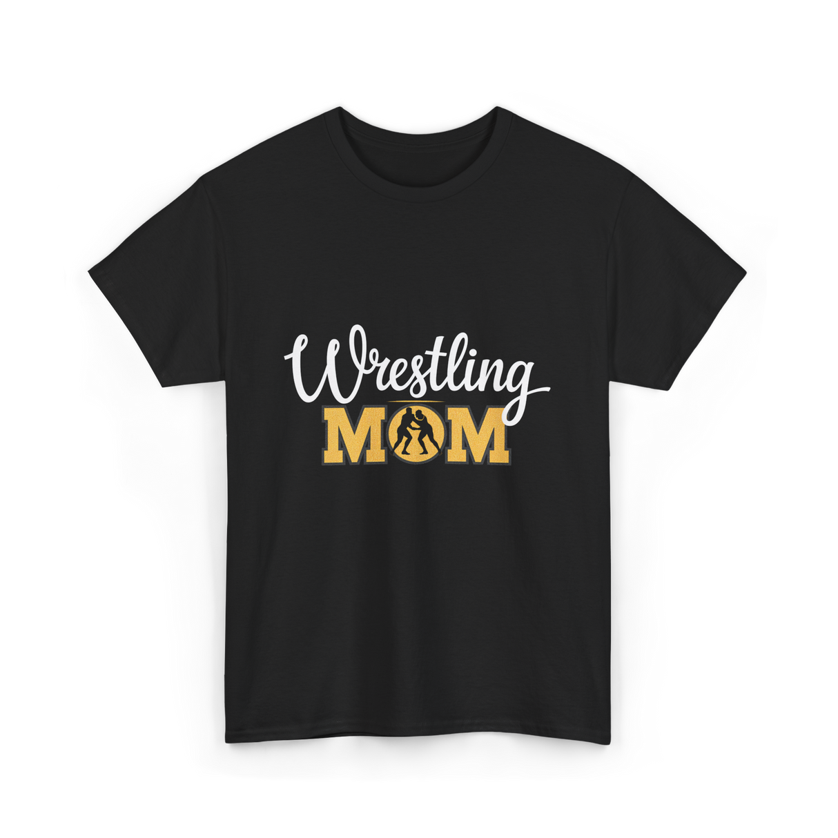 Wrestling Mom Wrestling Support T-Shirt - Black
