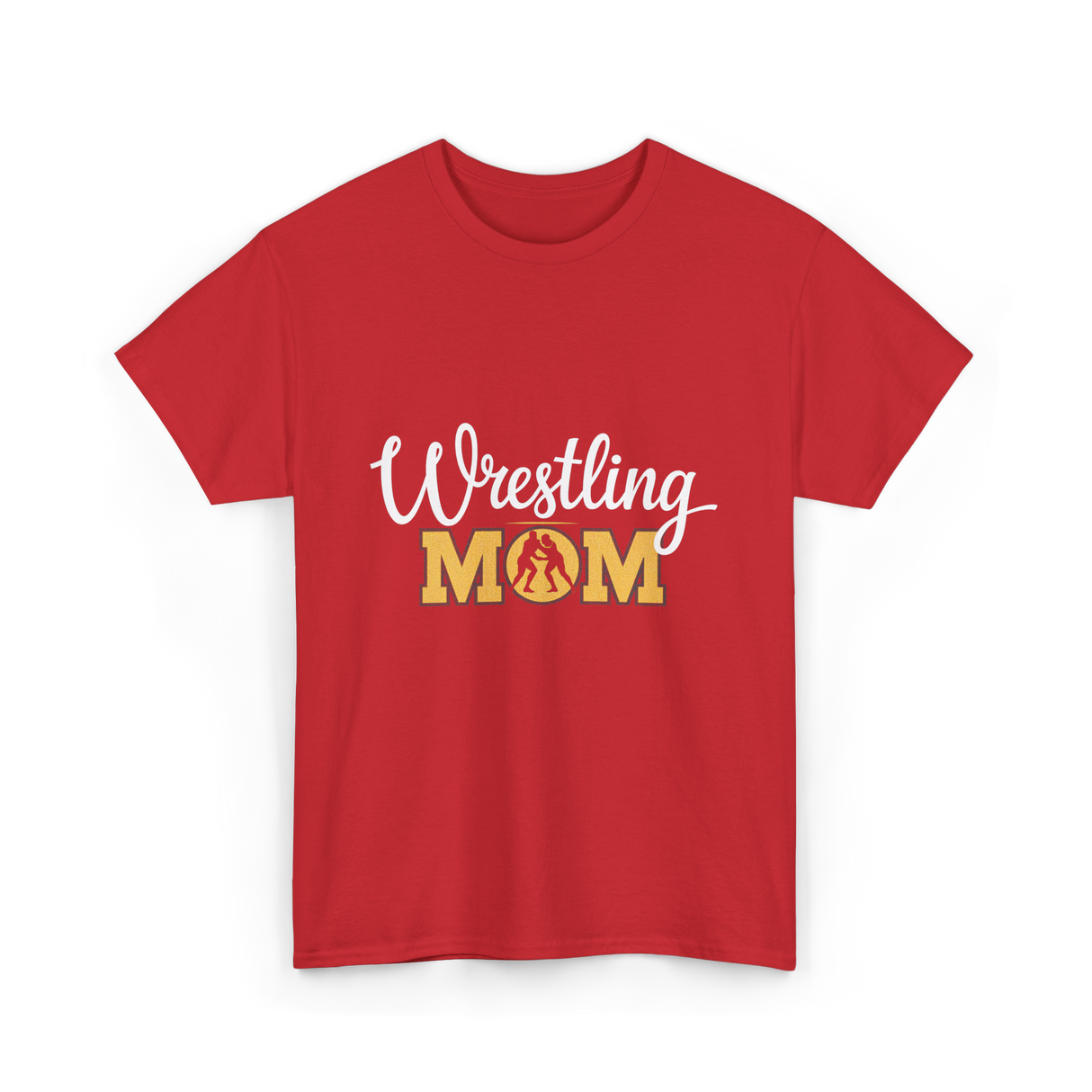 Wrestling Mom Wrestling Support T-Shirt - Red
