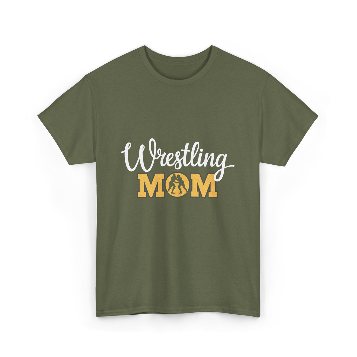 Wrestling Mom Wrestling Support T-Shirt - Military Green