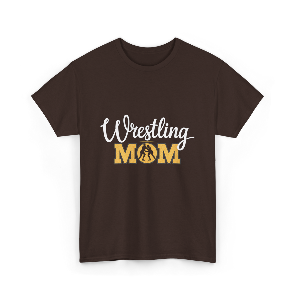 Wrestling Mom Wrestling Support T-Shirt - Dark Chocolate