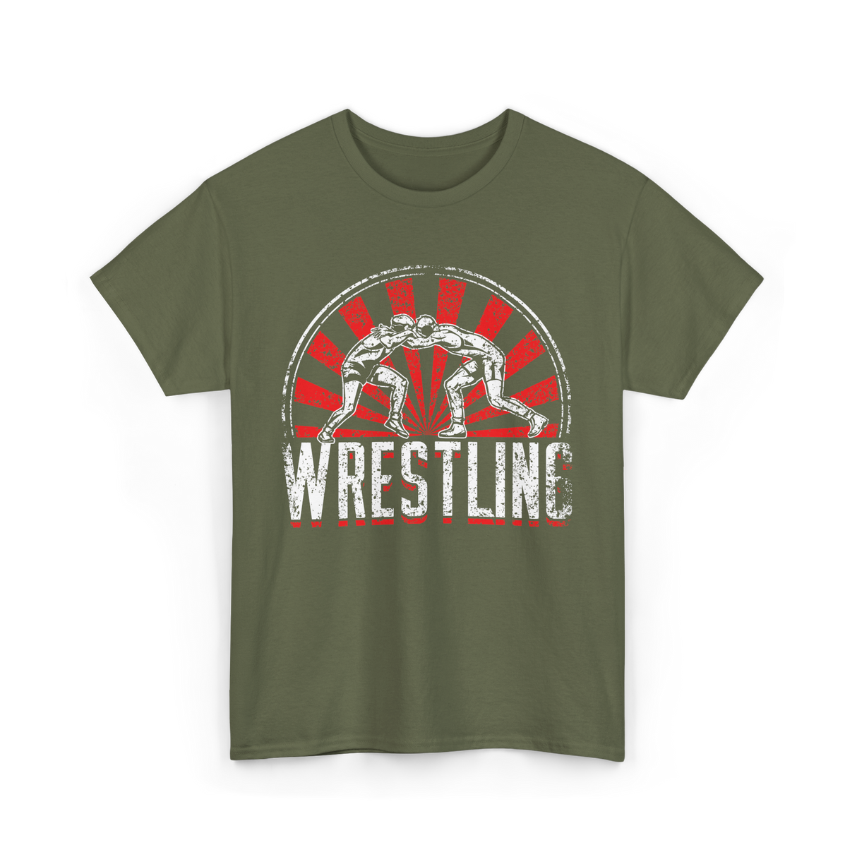 Wrestling Wrestler Sport Martial Arts T-Shirt - Military Green