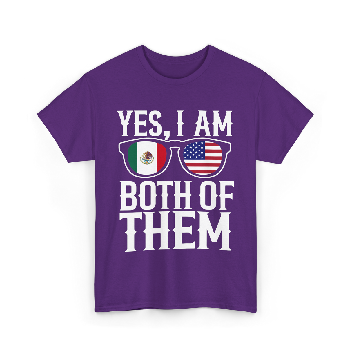 Yes Both Of Them America T-Shirt - Purple