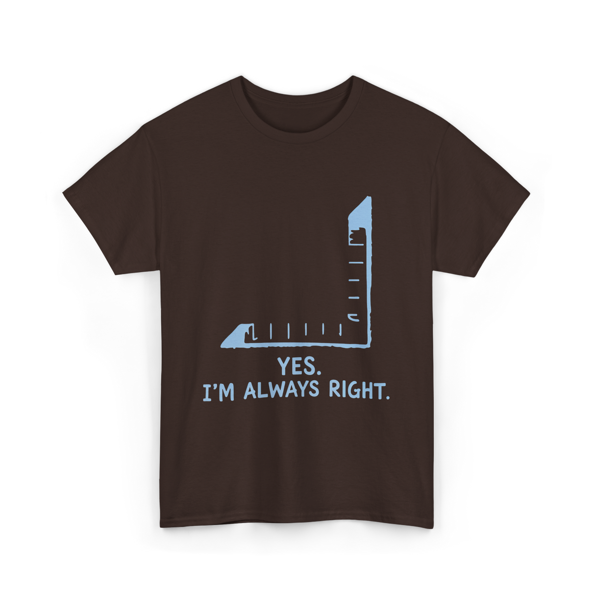 Yes I'm Always Right Math Teacher T-Shirt - Dark Chocolate