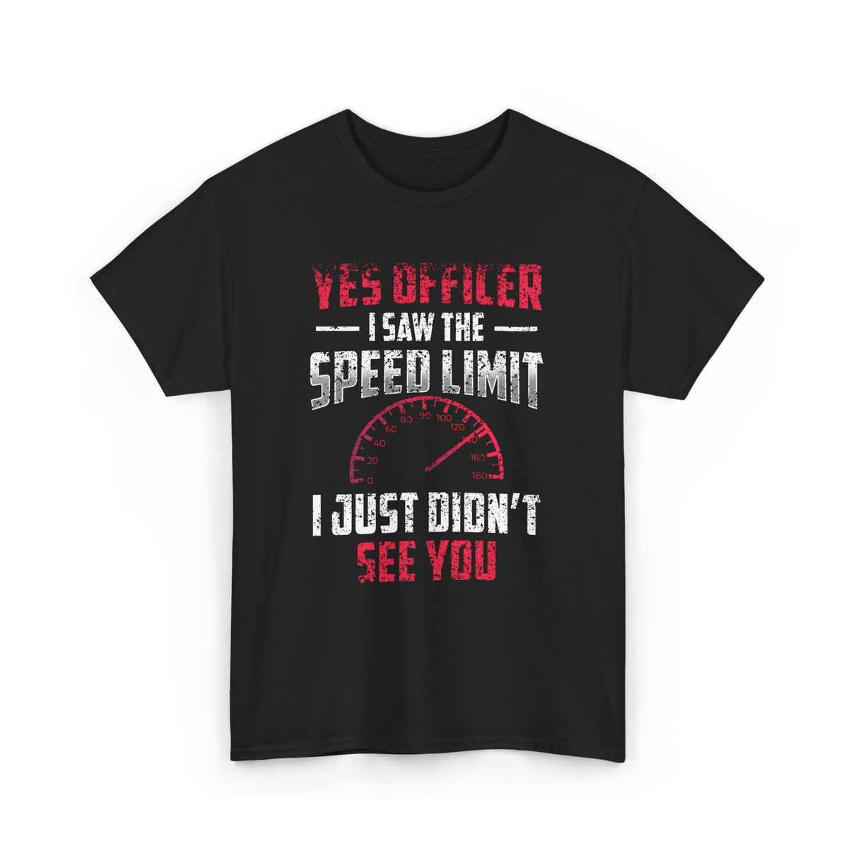 Yes Officer Speed Limit Racing T-Shirt - Black