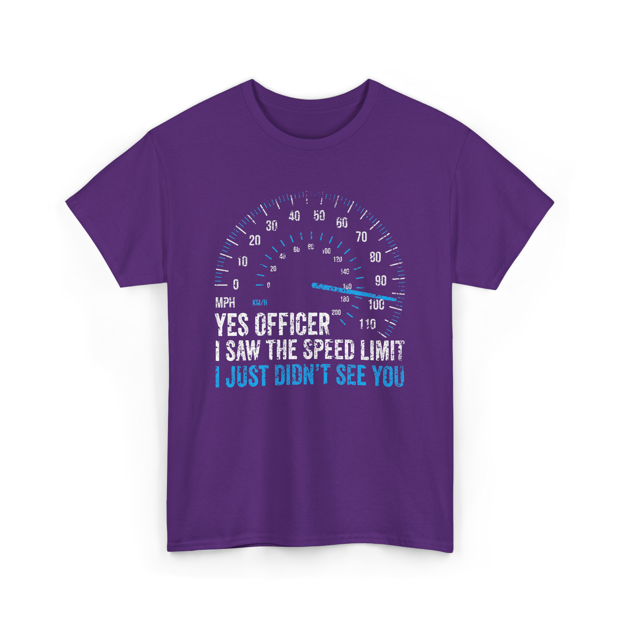 Yes Officer Speed Limit Racing T-Shirt - Purple