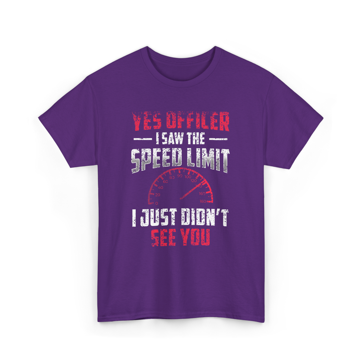 Yes Officer Speed Limit Racing T-Shirt - Purple