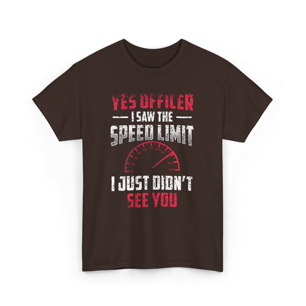 Yes Officer Speed Limit Racing T-Shirt - Dark Chocolate
