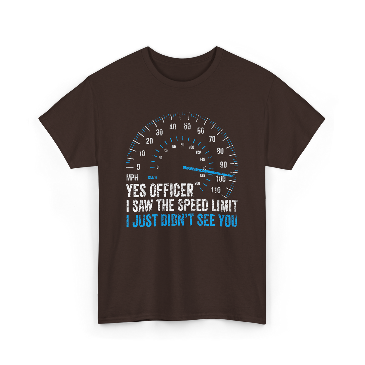Yes Officer Speed Limit Racing T-Shirt - Dark Chocolate