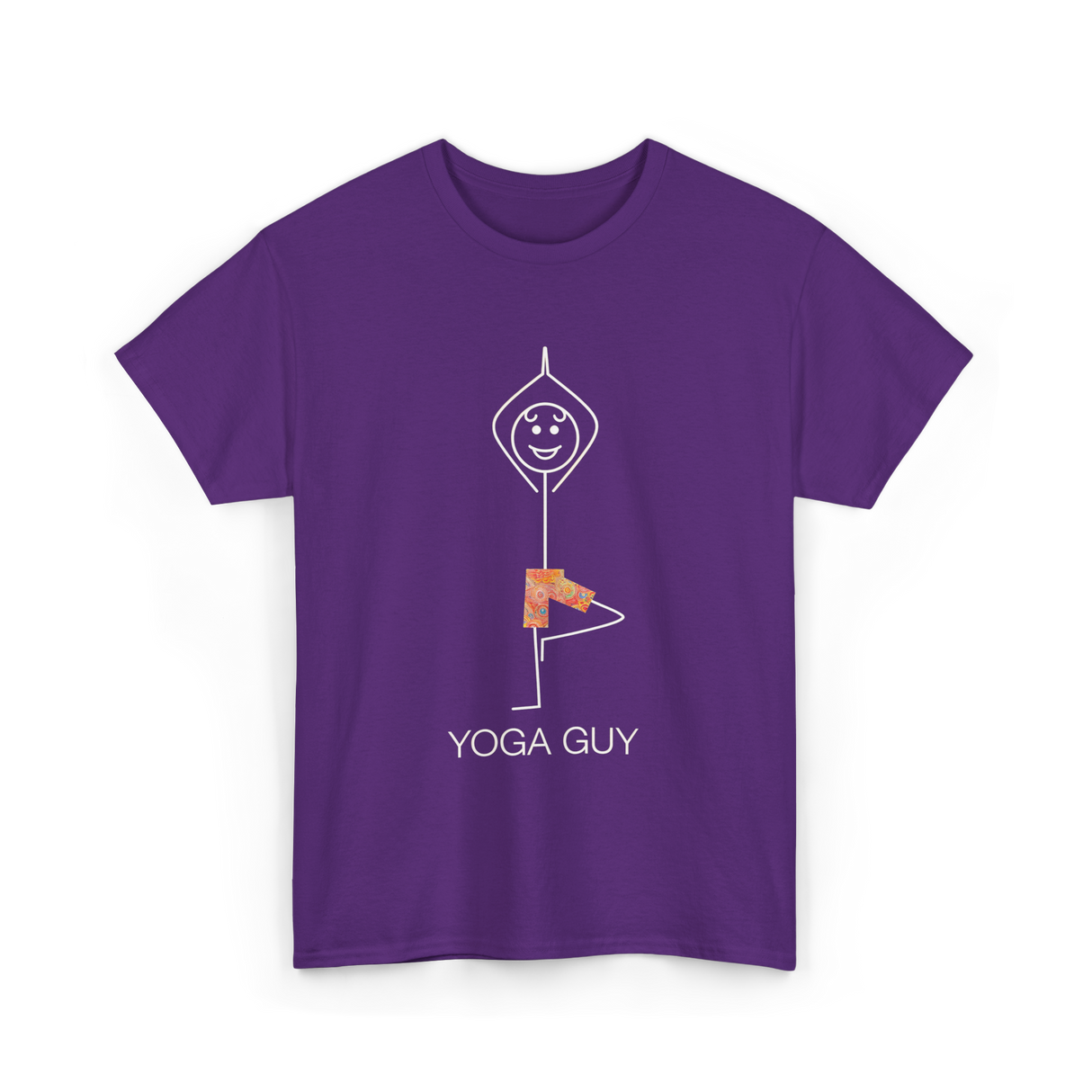 Yoga Guy Yoga Practitioner T-Shirt - Purple
