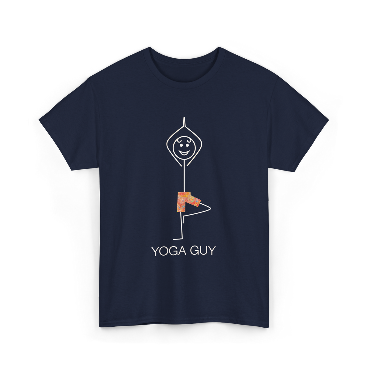 Yoga Guy Yoga Practitioner T-Shirt - Navy