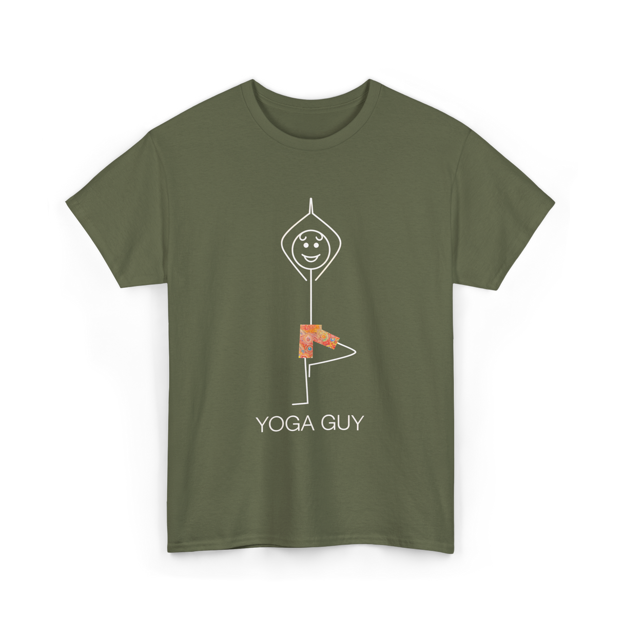 Yoga Guy Yoga Practitioner T-Shirt - Military Green