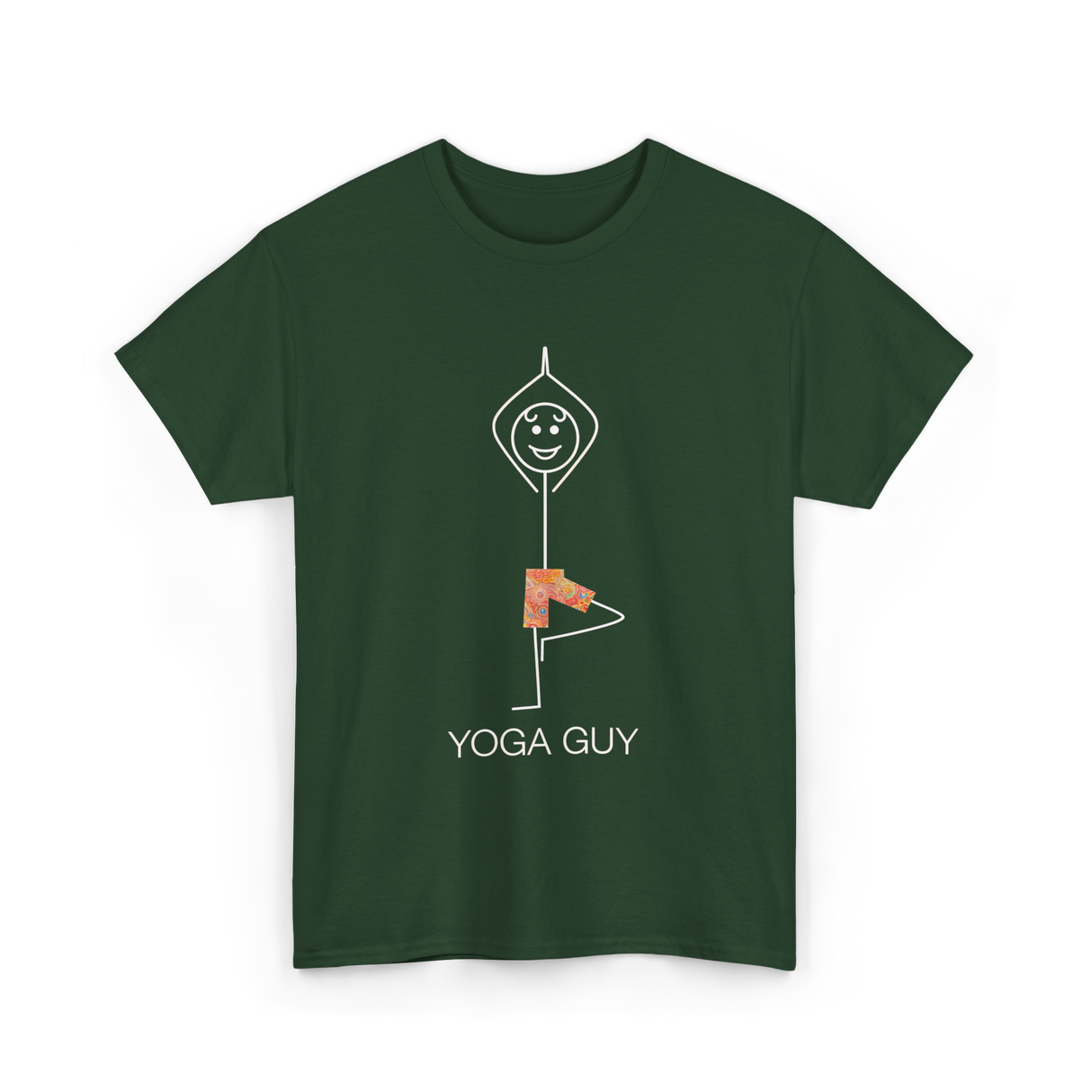 Yoga Guy Yoga Practitioner T-Shirt - Forest Green