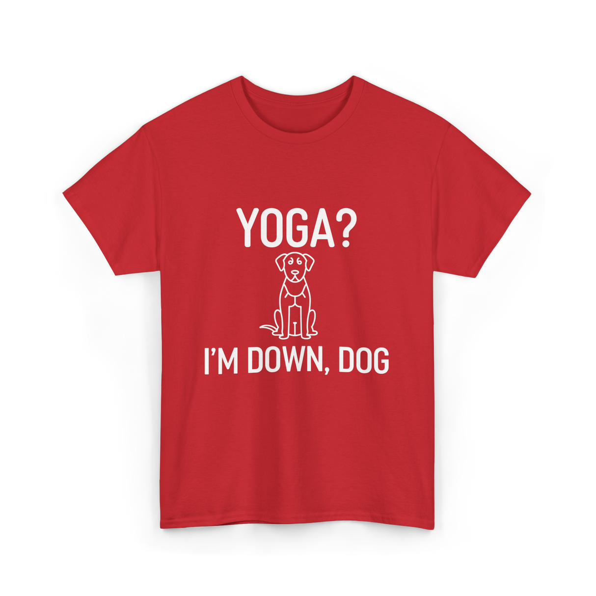 Yoga I'm Down Dog T-Shirt - Red