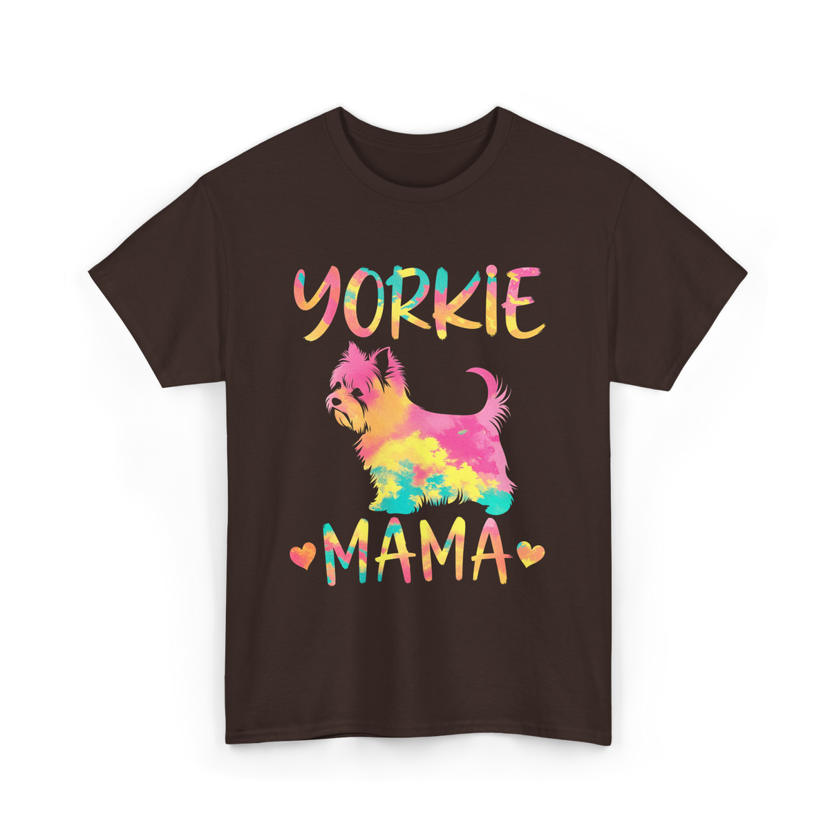 Yorkie Mama Yorkshire Terrier Dog T-Shirt - Dark Chocolate