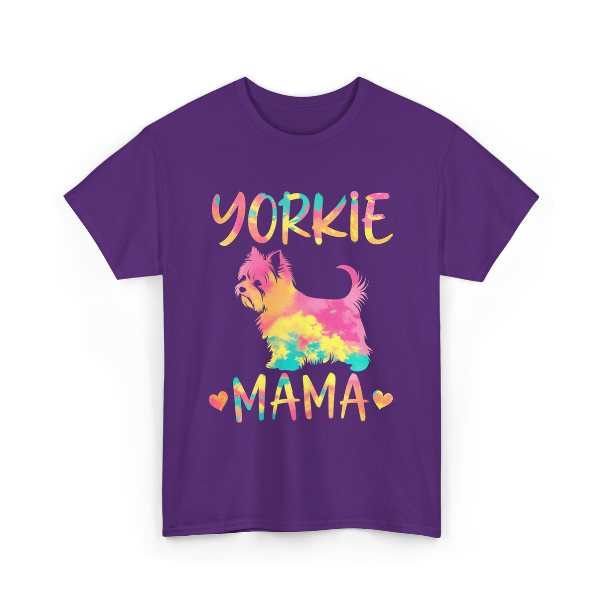 Yorkie Mama Yorkshire Terrier Dog T-Shirt - Purple