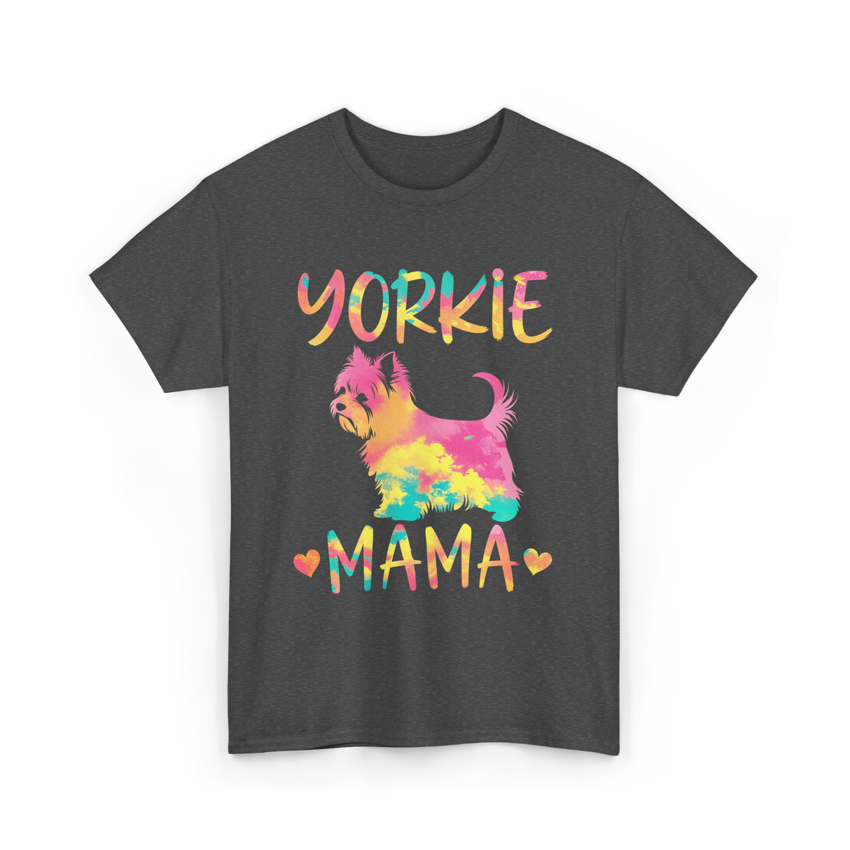 Yorkie Mama Yorkshire Terrier Dog T-Shirt - Dark Heather