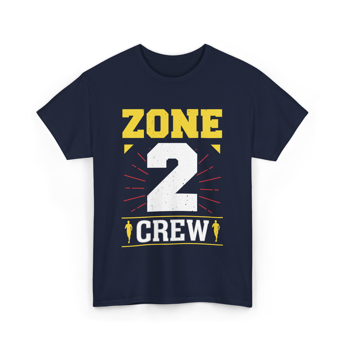 Zone 2 Crew Fitness Training T-Shirt - Navy
