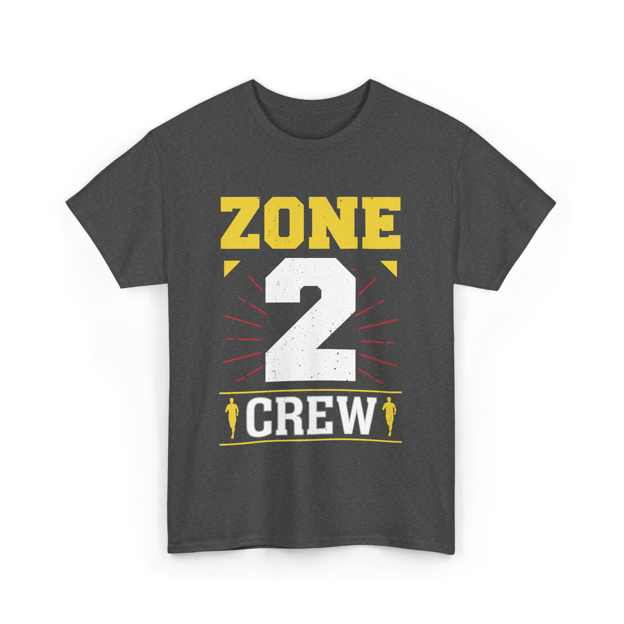 Zone 2 Crew Fitness Training T-Shirt - Dark Heather