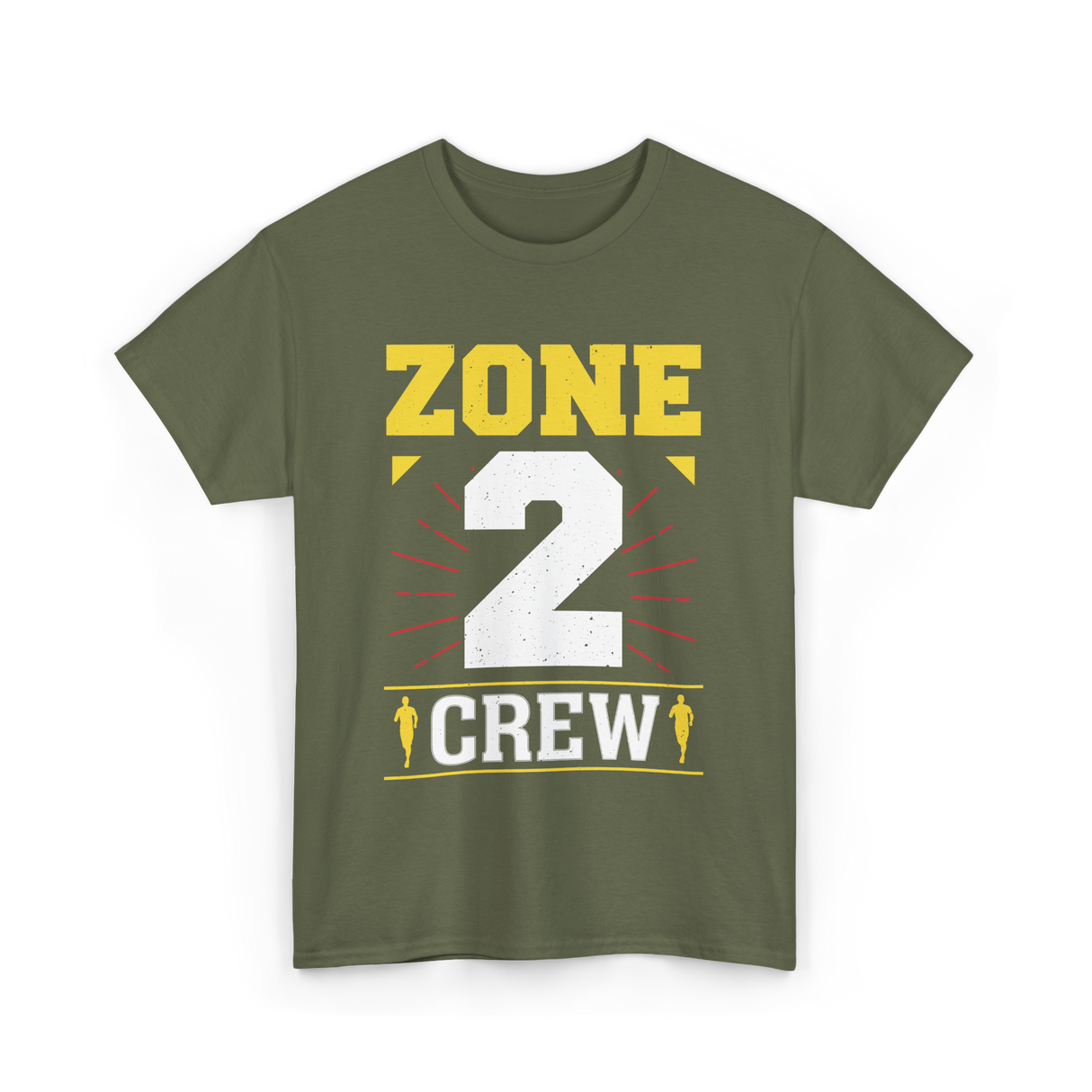 Zone 2 Crew Fitness Training T-Shirt - Military Green