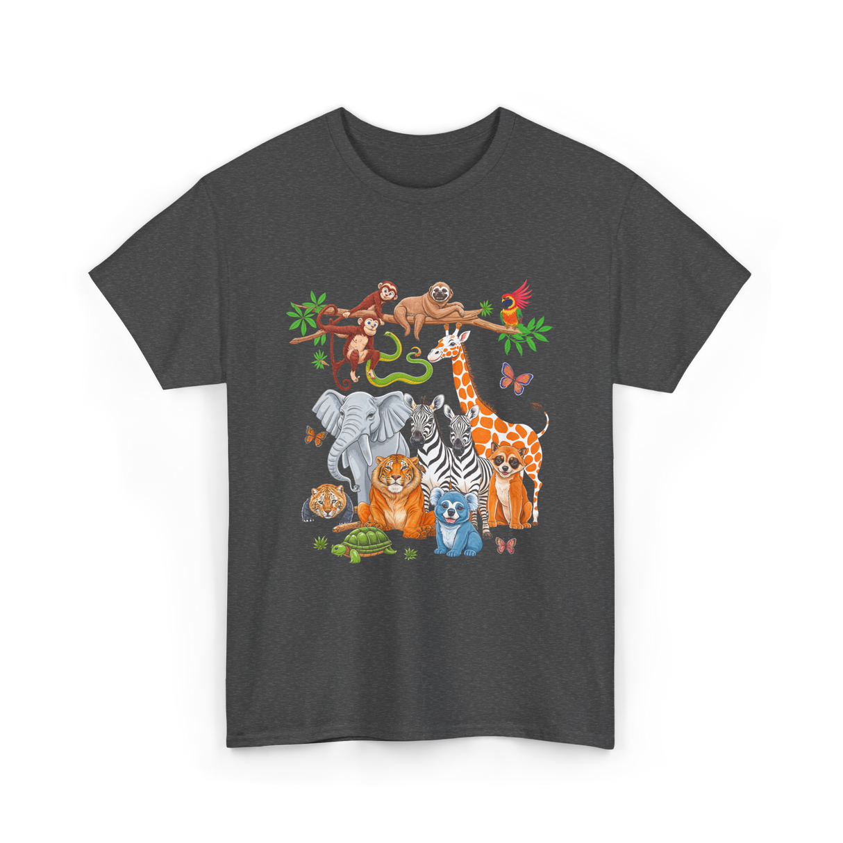 Zoo Animals Wildlife Animals T-Shirt - Dark Heather