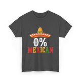 0% Mexican Fiesta Sombrero T-Shirt - Dark Heather