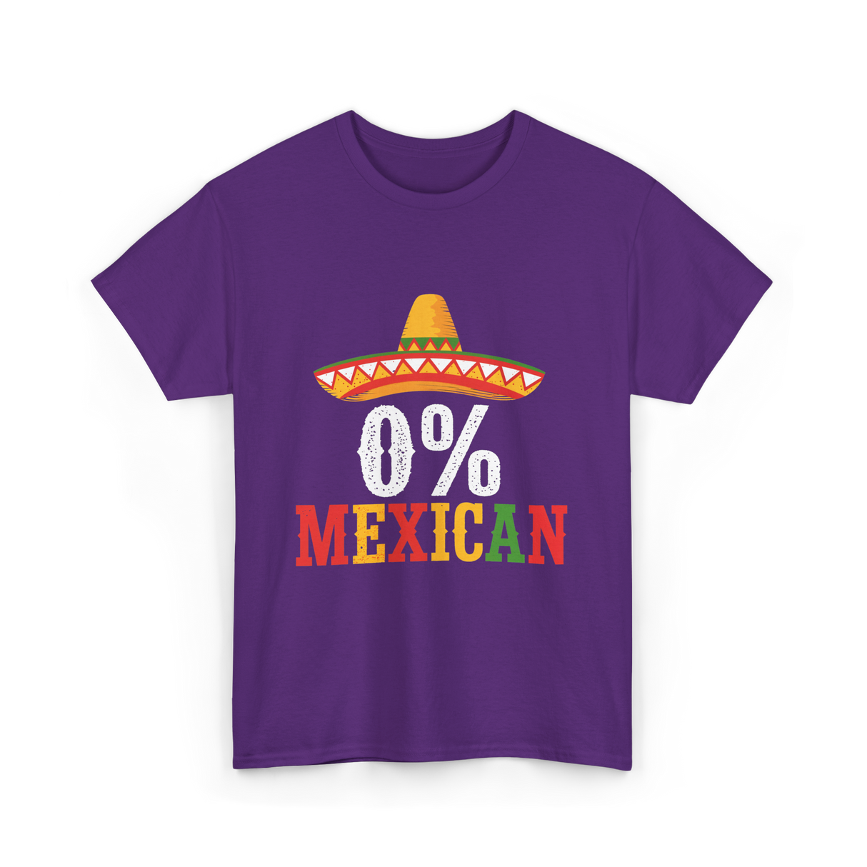 0% Mexican Fiesta Sombrero T-Shirt - Purple