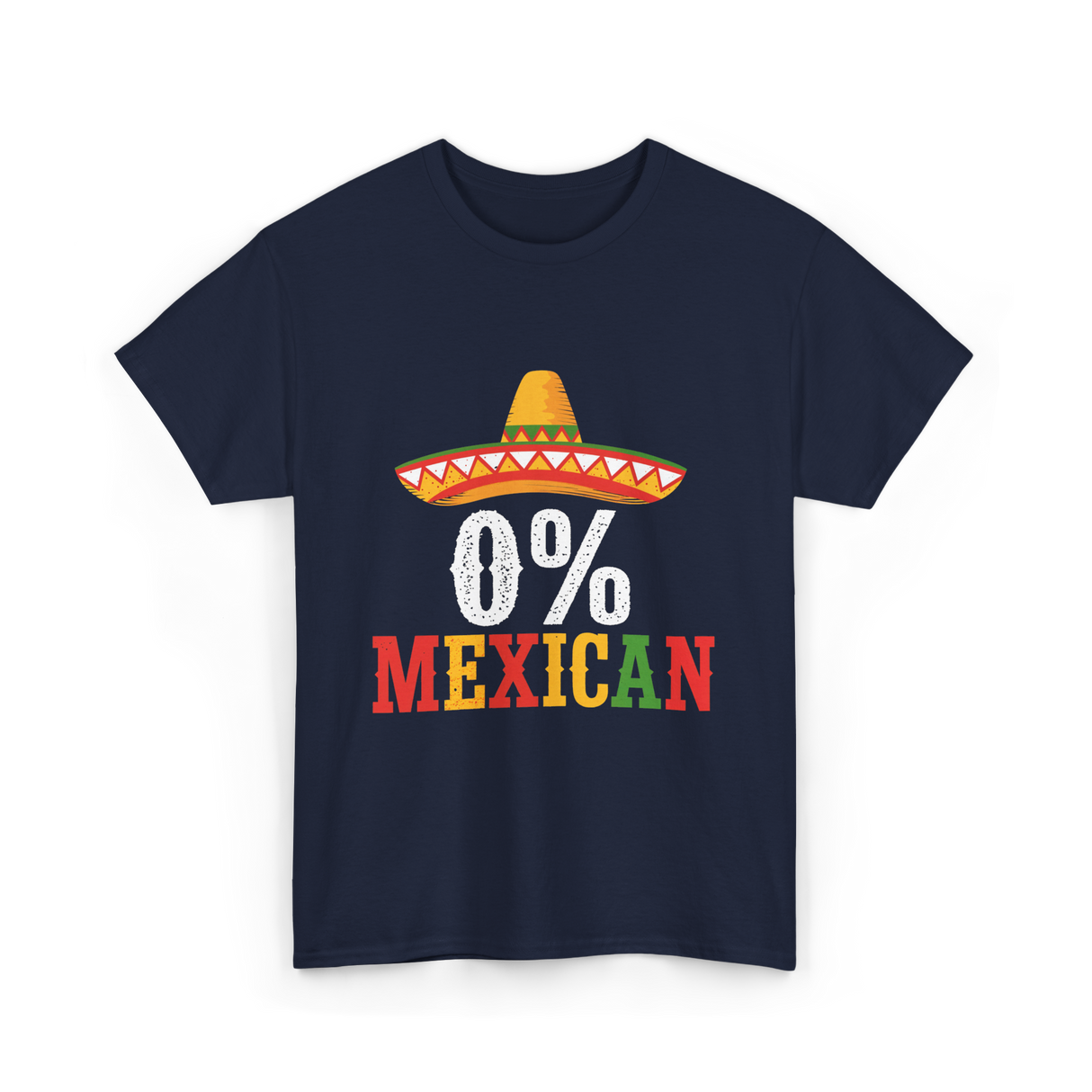 0% Mexican Fiesta Sombrero T-Shirt - Navy