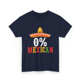 0% Mexican Fiesta Sombrero T-Shirt - Navy